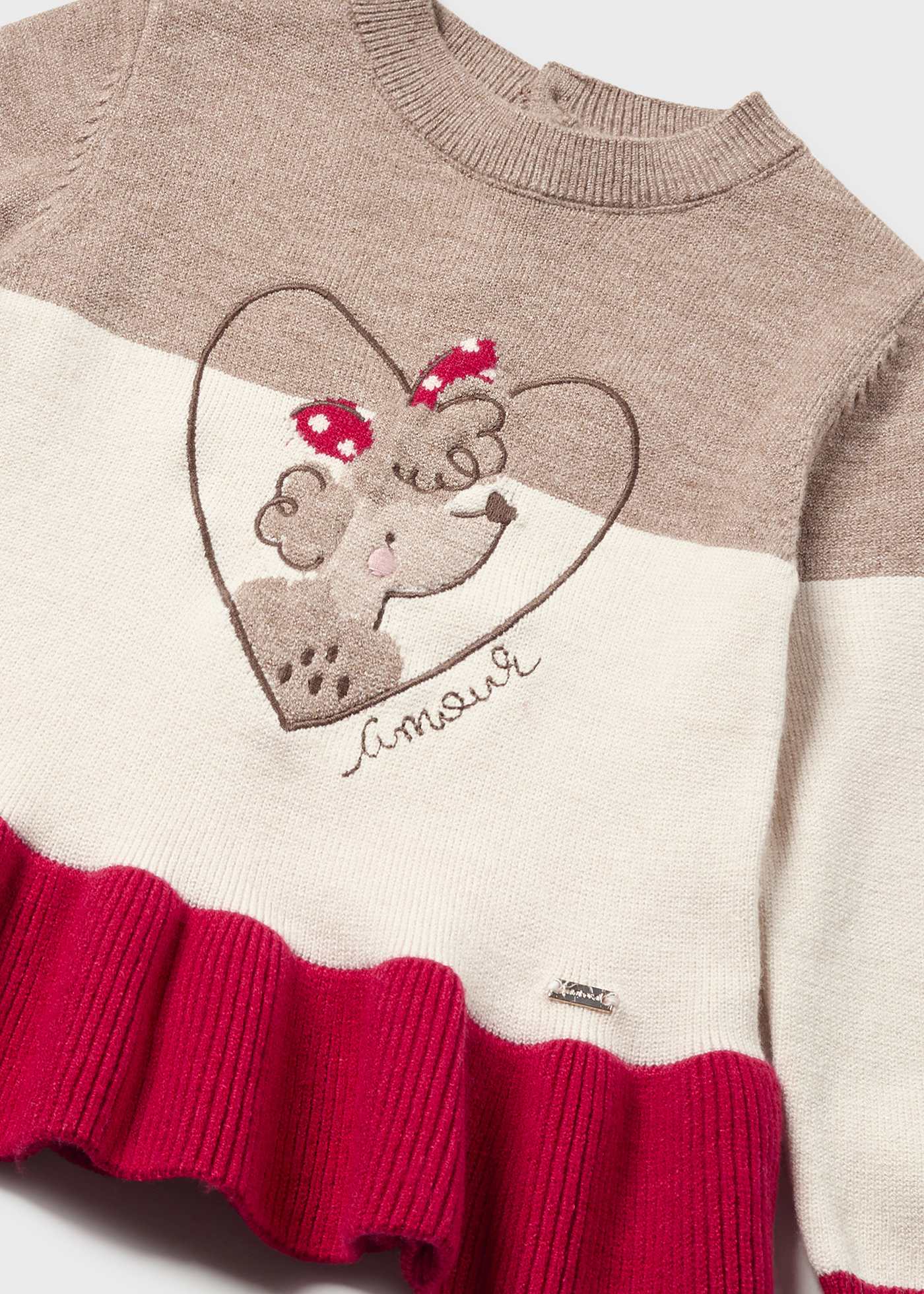 Conjunto de bebê de tricô de 2 peças