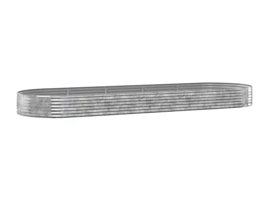Jardinière bac lit surélevé argenté 450 x 140 x 36 cm 02_0039722