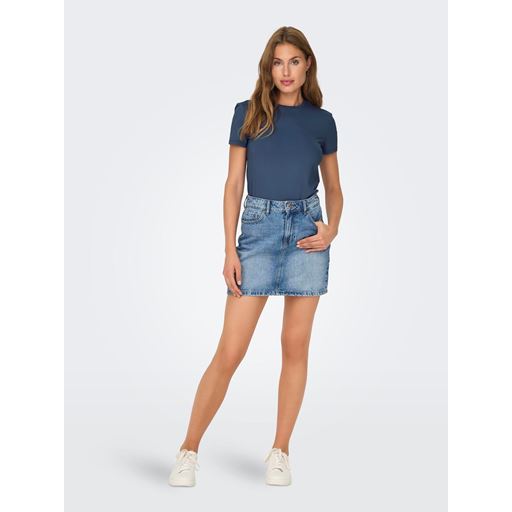 ONLY Lea Kortærmet T-shirt, Vintage Indigo, L