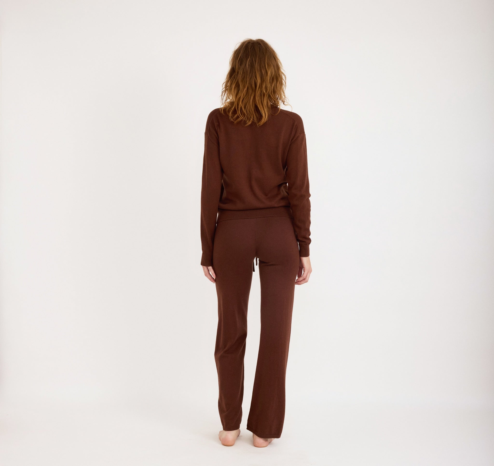 COTTON<br>Soft Knit Straight Leg Pants