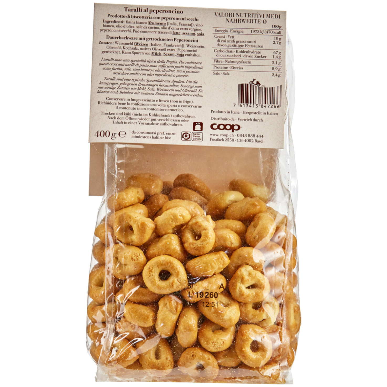 Sapori d'Italia Taralli Pepero.