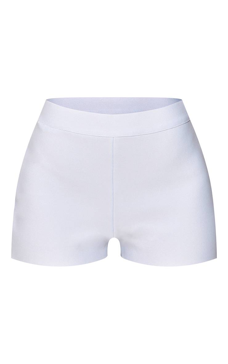 Bleu Layette Short Mi-taille Ajusté En Bandage Coordonné
