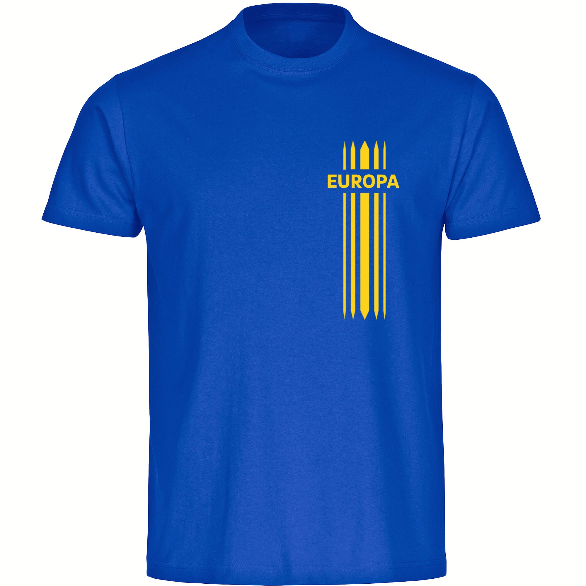 multifanshop® Kinder T-Shirt - Europa - Streifen - Druck gelb