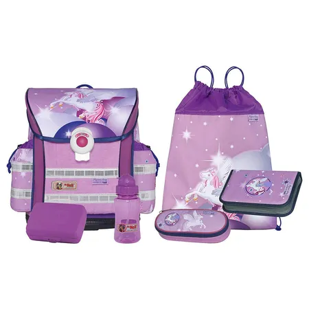 McNeill Ergo Light 912 Schulranzenset Exclusive-Line Pegasus berry 6-teilig