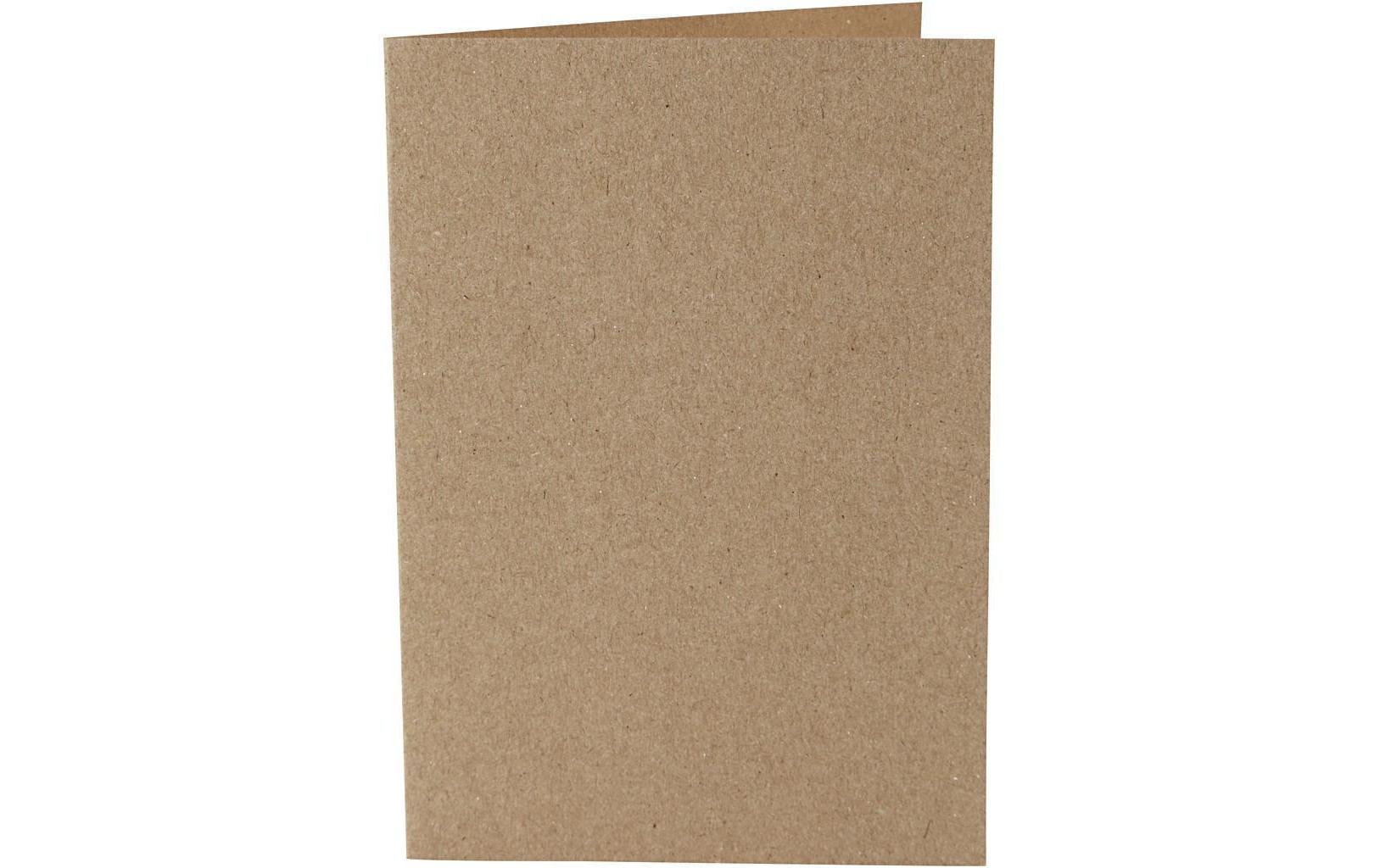 Blankokarte 10.5 x 15 cm ohne Couvert, NatureKarte Kraftpapier