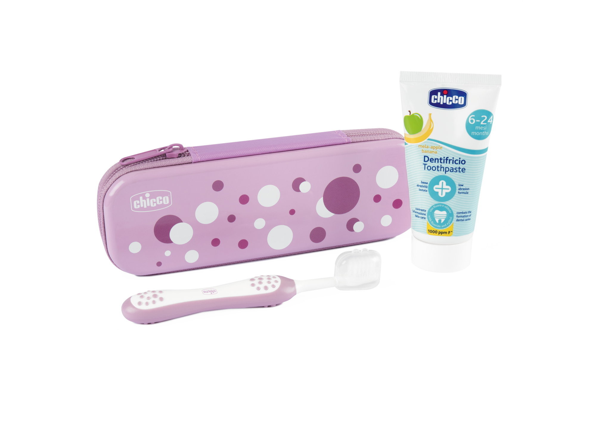 KIT CHICCO HIGIENE ORAL ROSA 12M