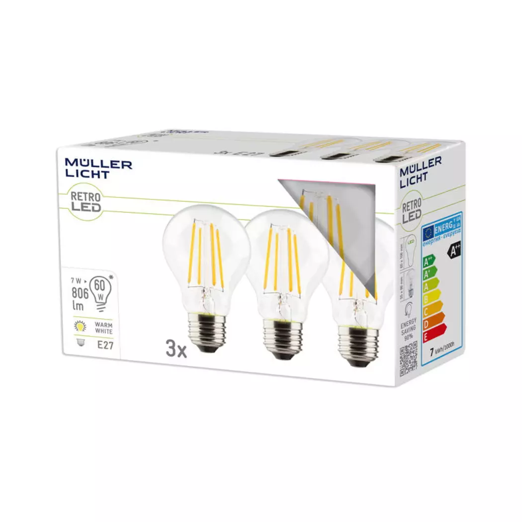 LED-Birne E27/7 Watt/Energie E