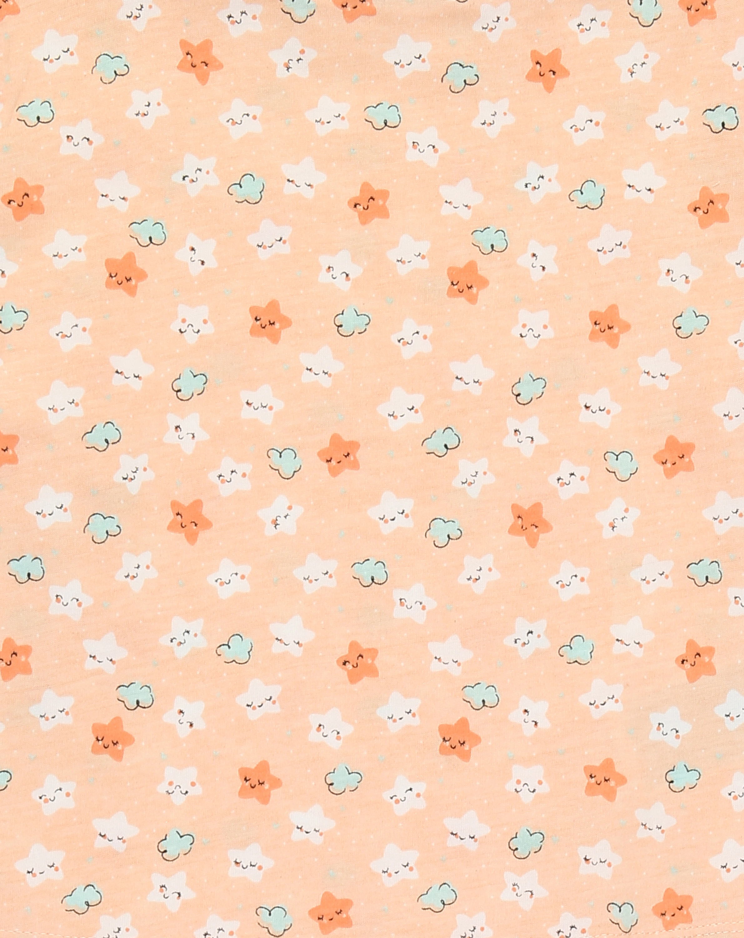 Schlafanzug kurz FLOWERS in lachs