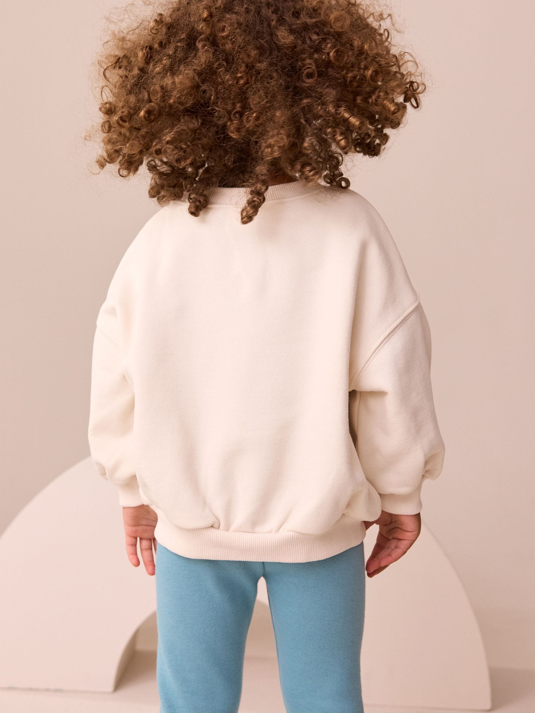 Crème Regenboog Taco - Sweatshirt met ronde hals (3 mnd-7 jr)