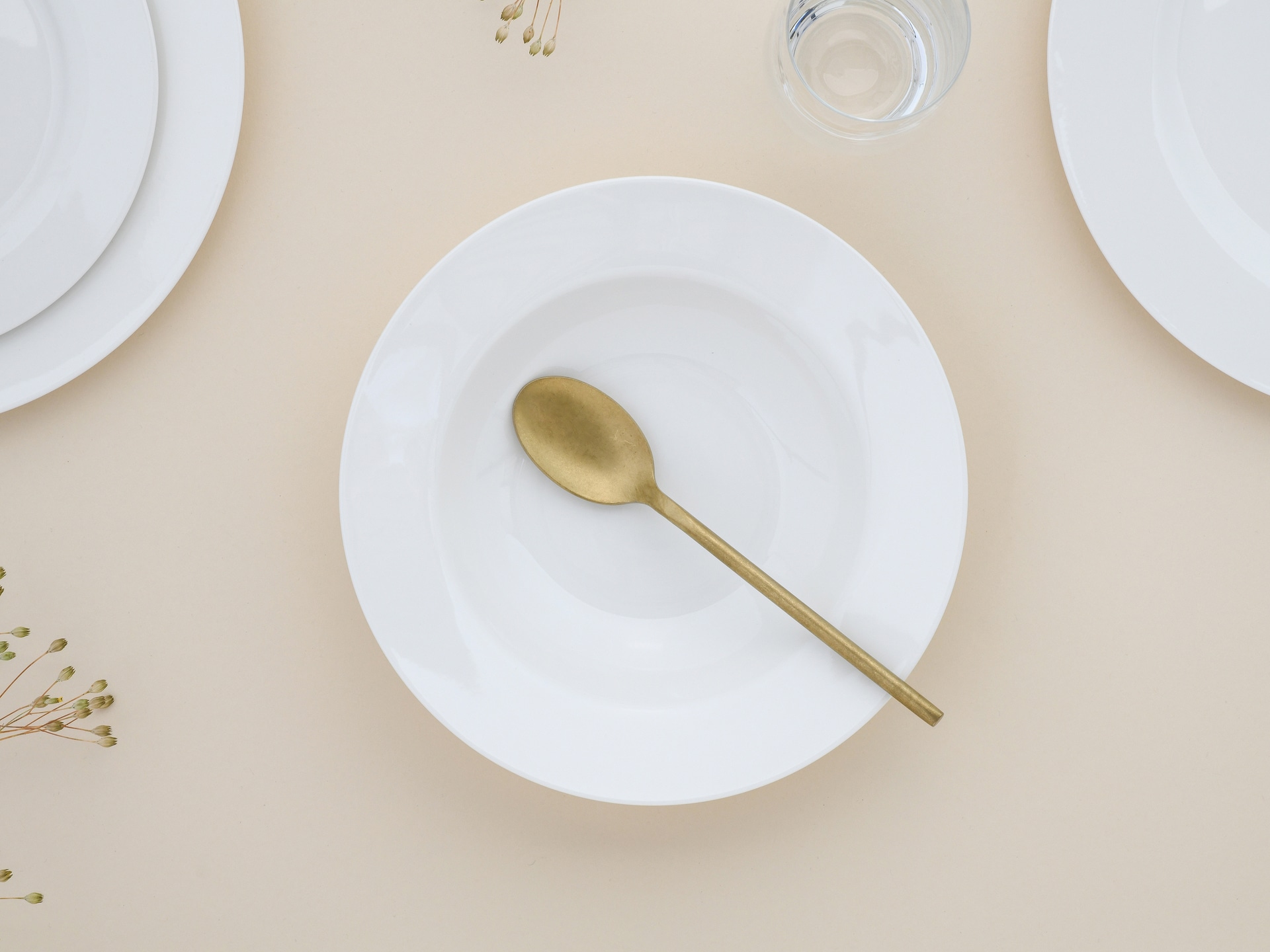 CreaTable Suppenteller FLEUR ROYAL 6er Set creme weiß