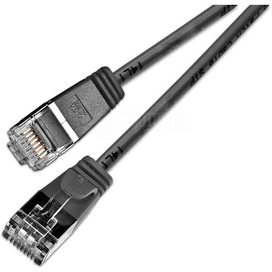 SLIM SL10078 CAT6 patchkabel U/FTP Ø 3.8mm zwart 15 cm
