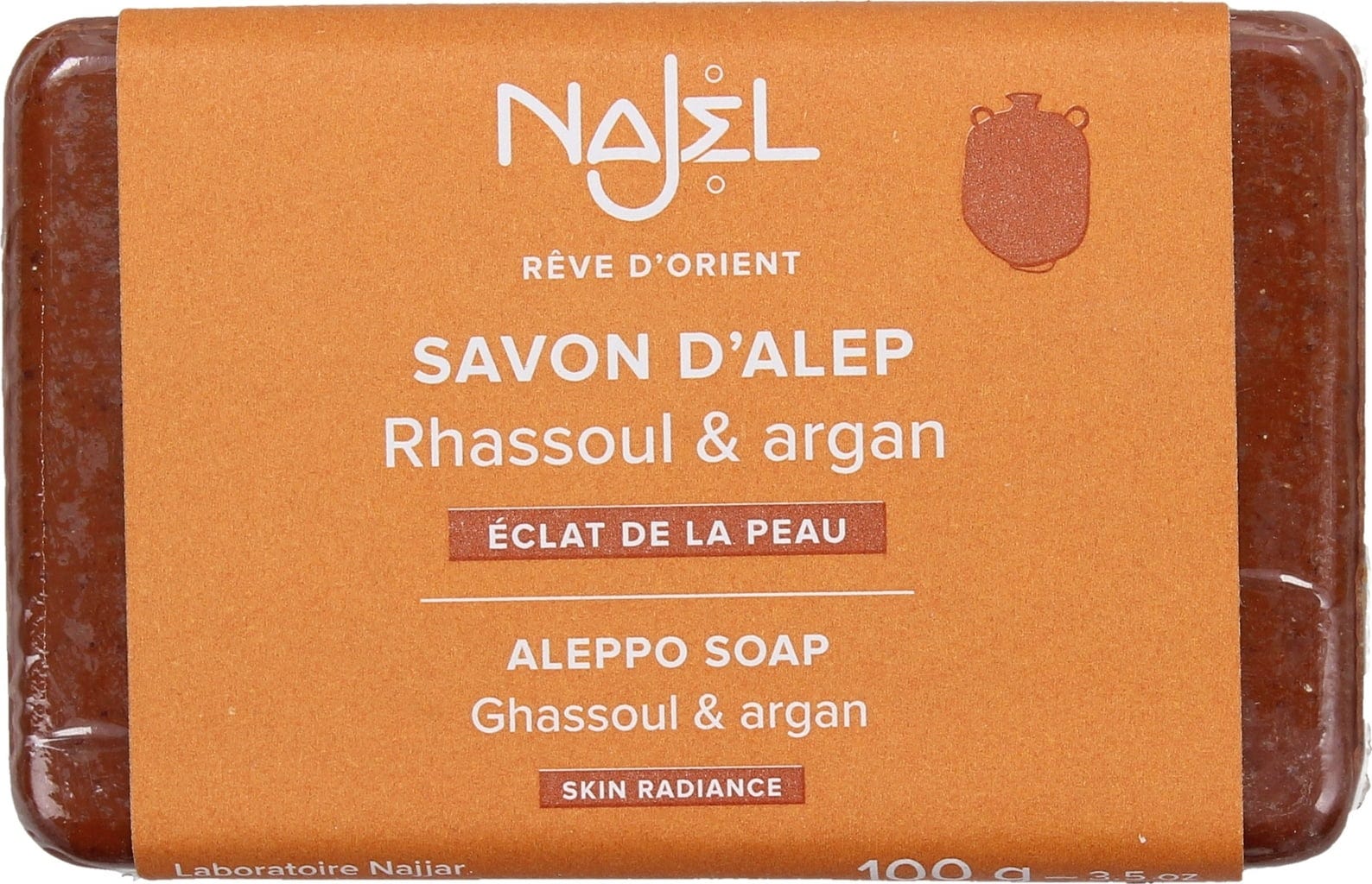 Najel  Aleppo-Seife mit Arganöl & Rhassoul, 100 g