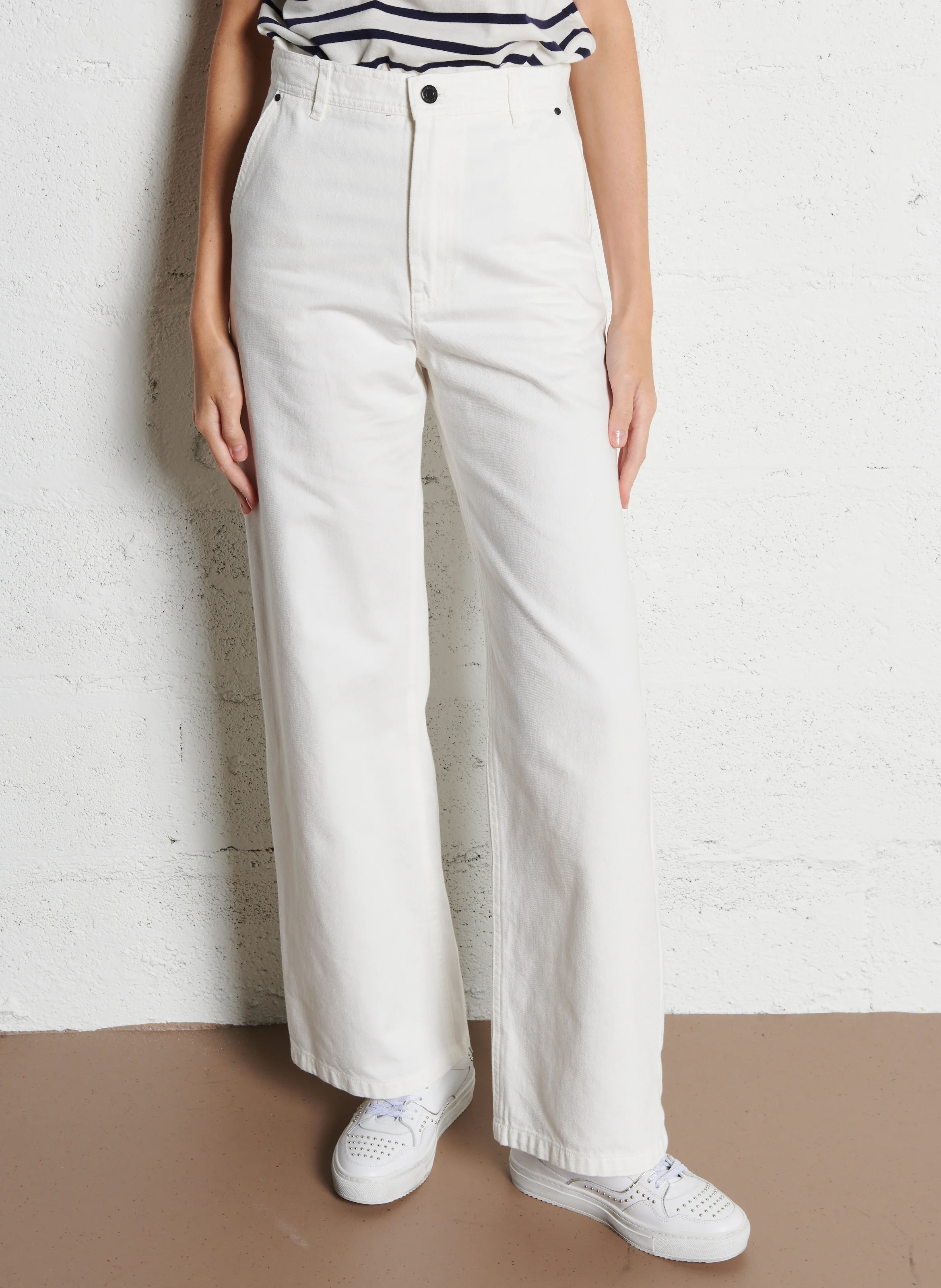 Jean large| Blanc