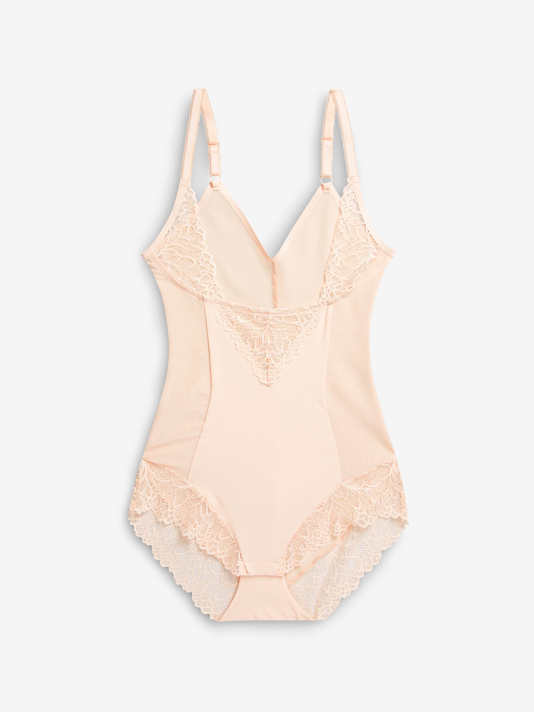 Pastelroze nude - Wear Your Own Bra - Vormgevende body met sterke buikcorrectie
