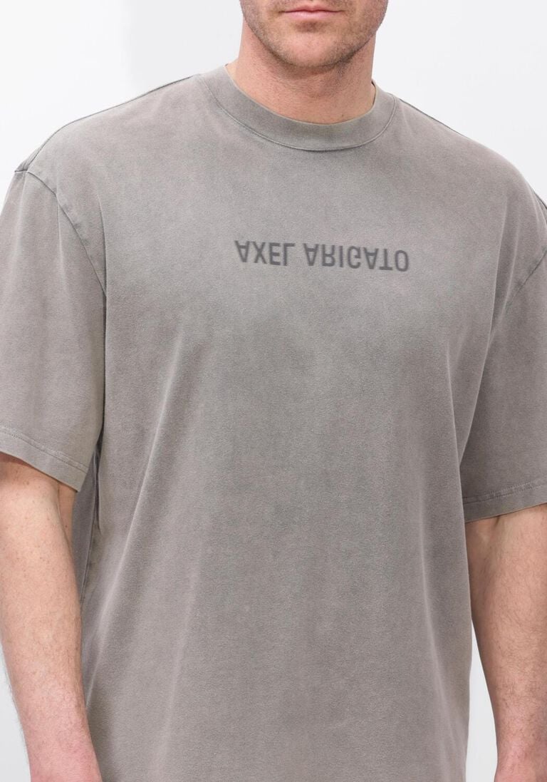 taupe axel arigato t-shirt distort washed t-shirt
