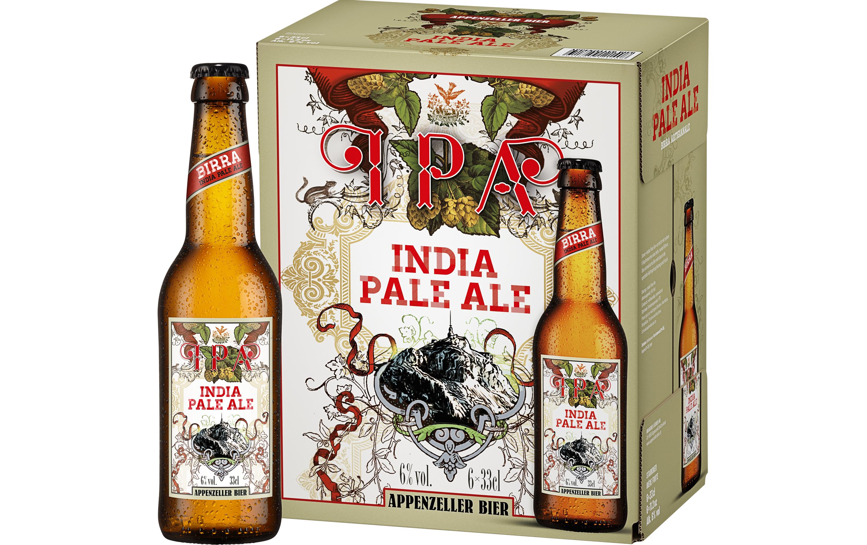 Bier India Pale Ale 6 x 0.33 lKaltgehopftes aromatisches Bier