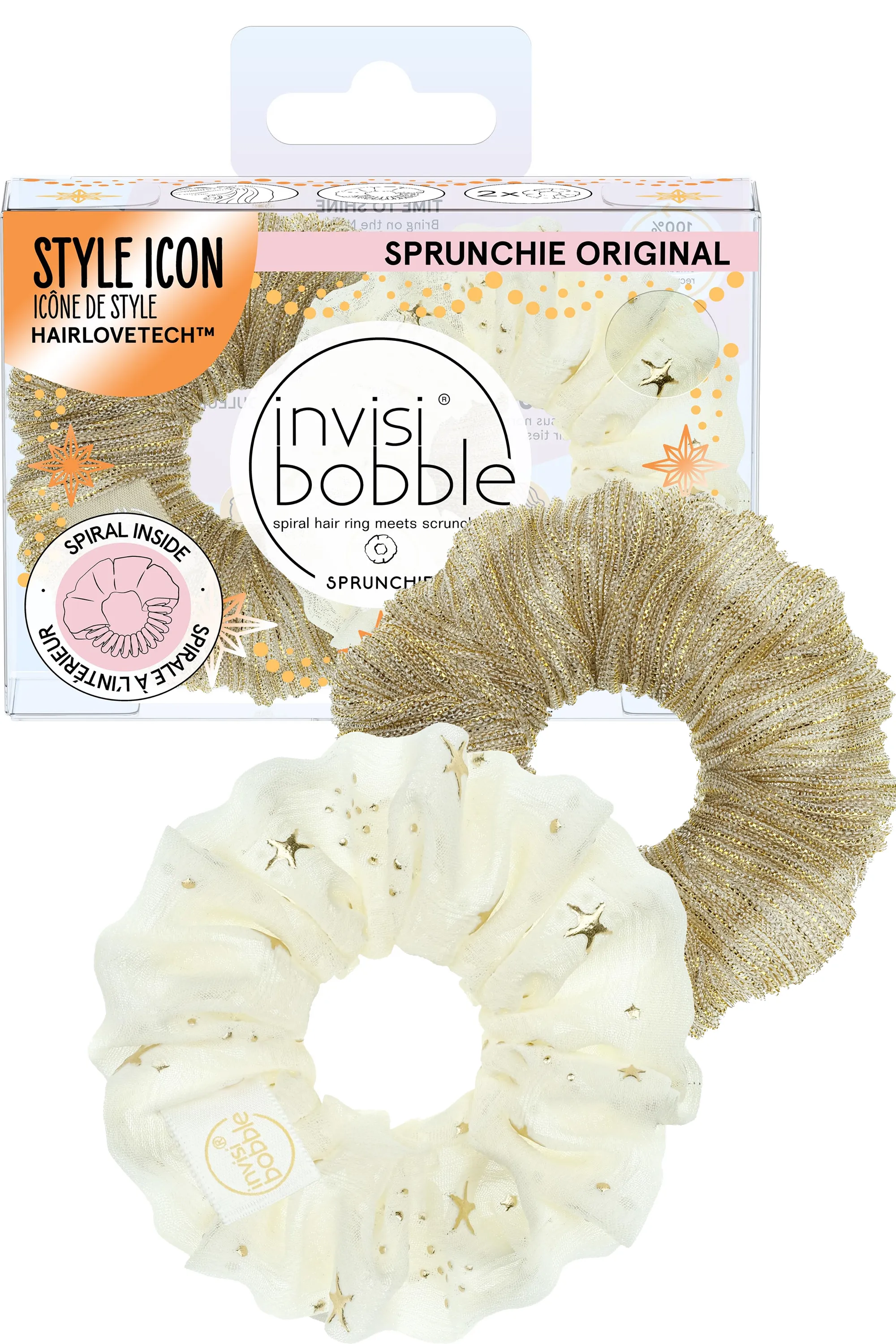 Invisibobble Élastiques à cheveux Sprunchie Duo Time to Shine