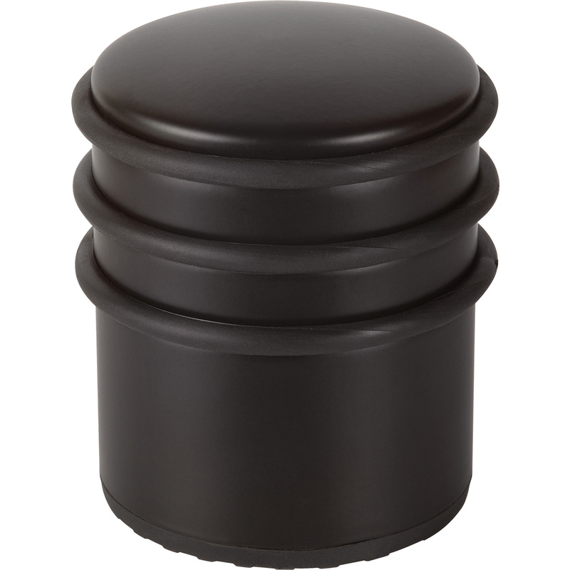 Deurstopper RVS Ø73x85mm 1,1kg zwart