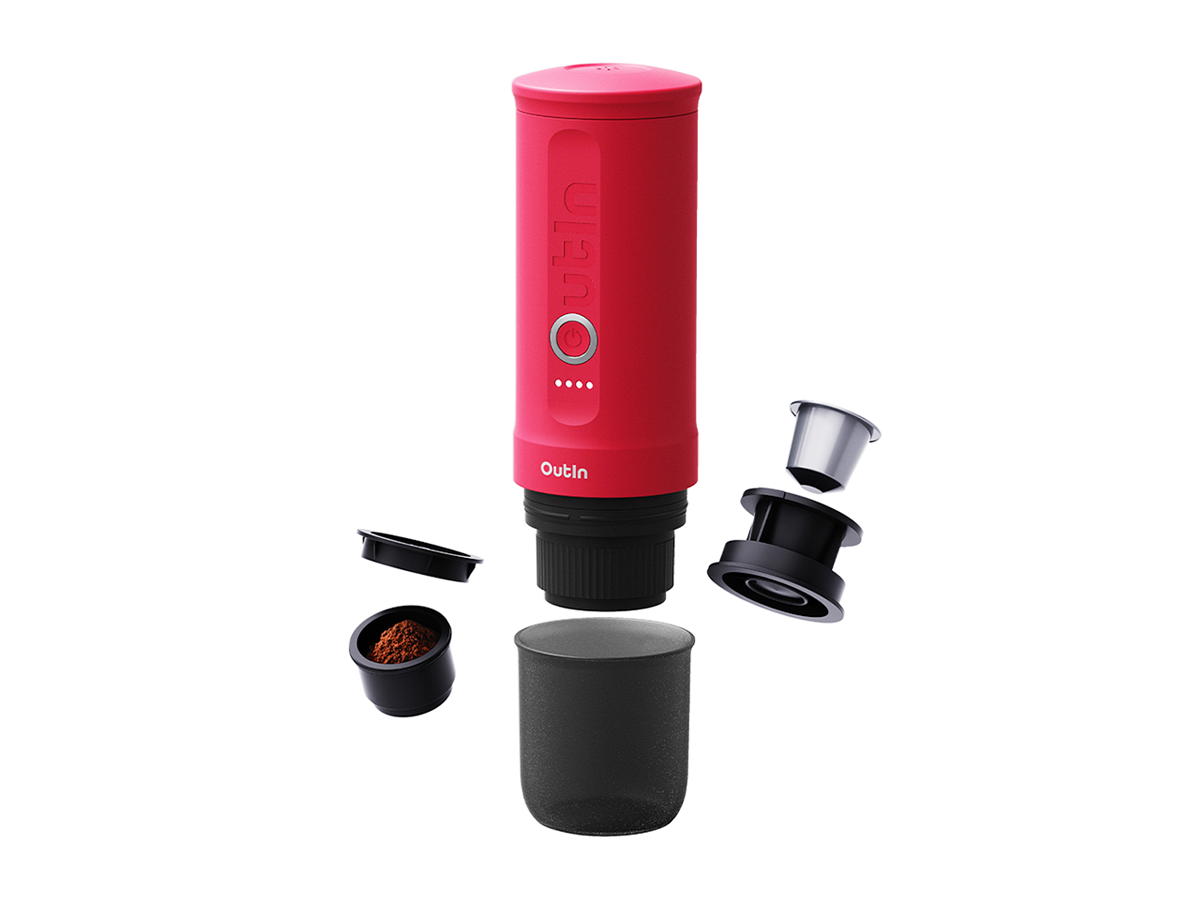 OutIn Nano draagbare elektrische espressomachine - Red