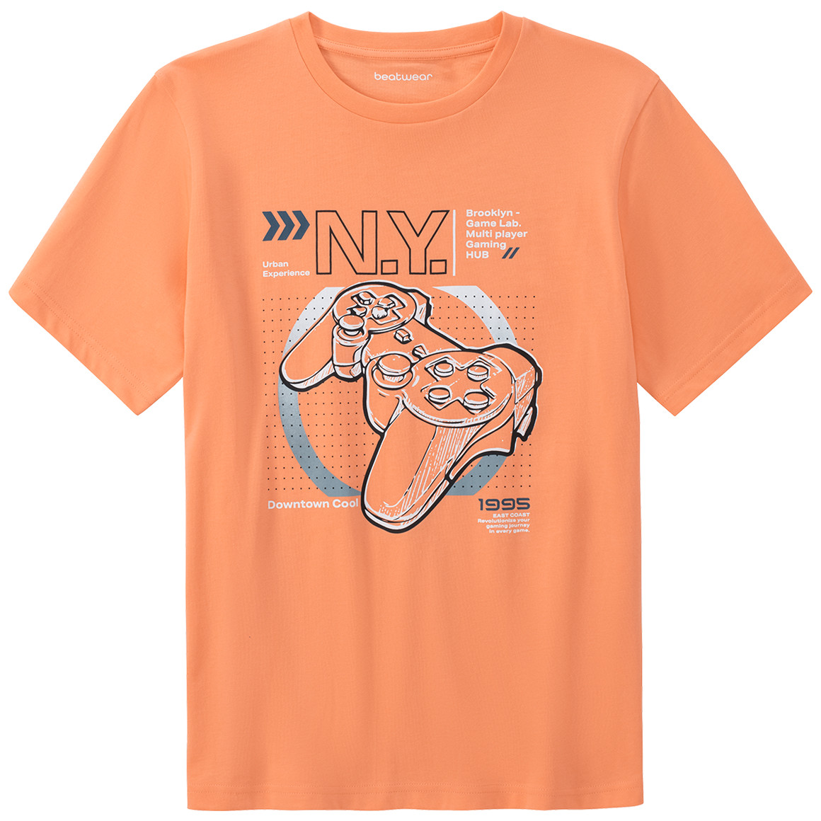 Beatwear Jungen T-Shirt mit Prints hellorange