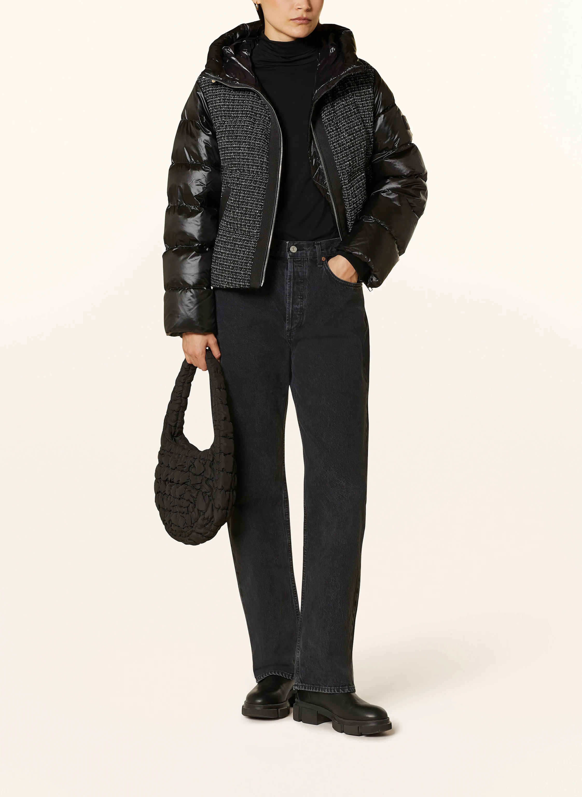 BOSS Steppjacke POMBATO im Materialmix