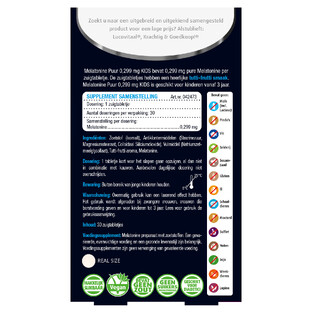 Lucovitaal Melatonine Kids Puur 0,299mg Tabletten 30TB