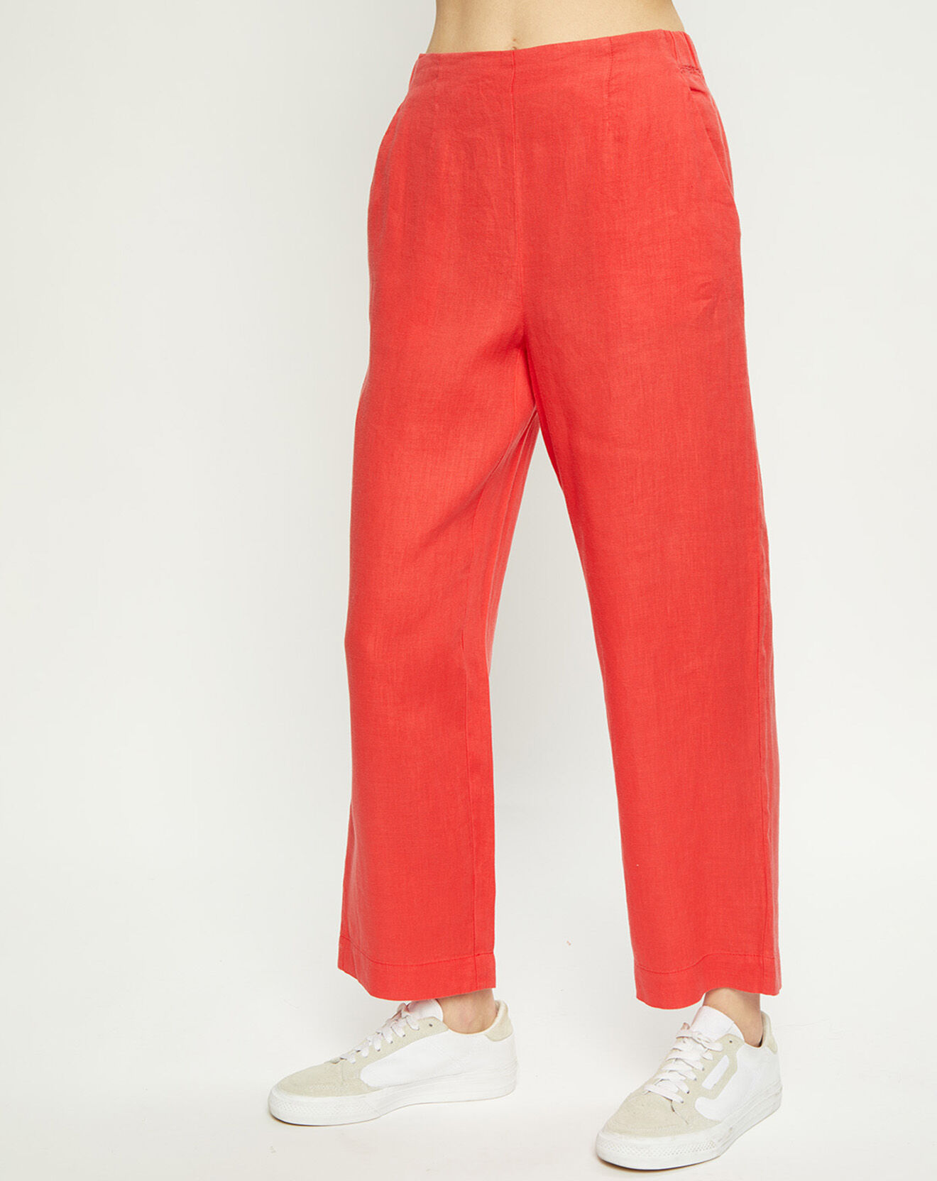 Harris Wilson Pantalon 100% Lin Lilord fraise