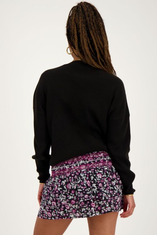 Zwarte trui met rib
