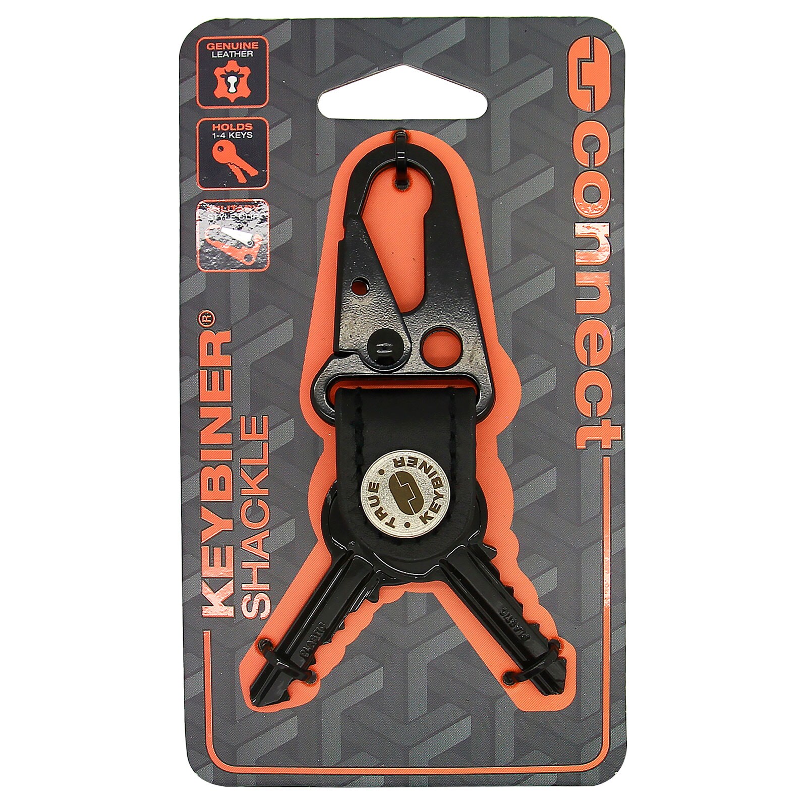 TRUE UTILITY Connect Keybiner XL Schlüssel Ring Anhänger Schlüsselbund Organiser