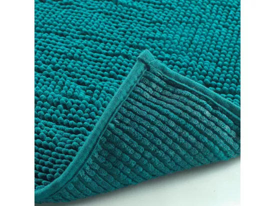 Tapis de bain en microfibre - Bleu - 45 x 75 cm