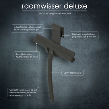 Sealskin raamwissers deluxe zwart inclusief flexibele glashaak