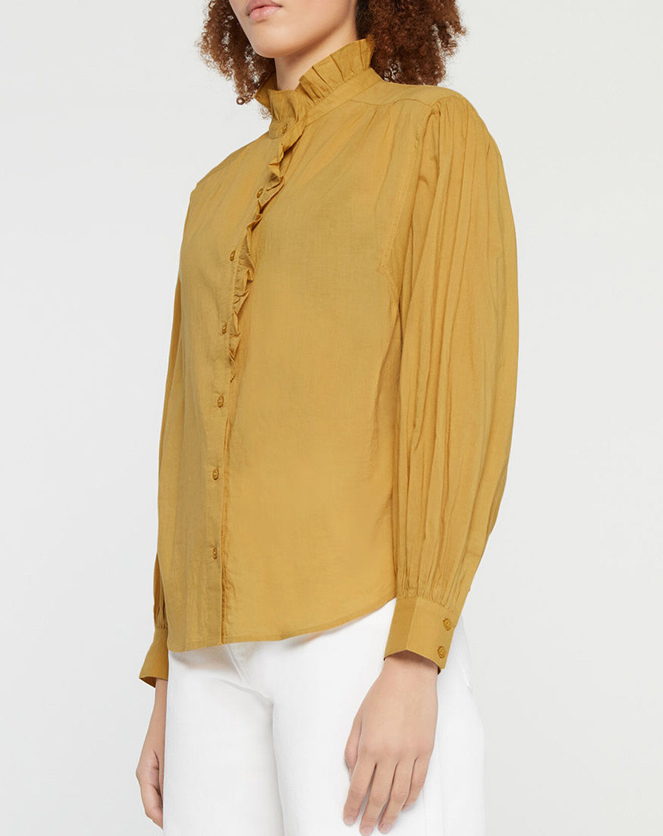 Galeries Lafayette Chemise en Coton Bio Paloma kaki clair