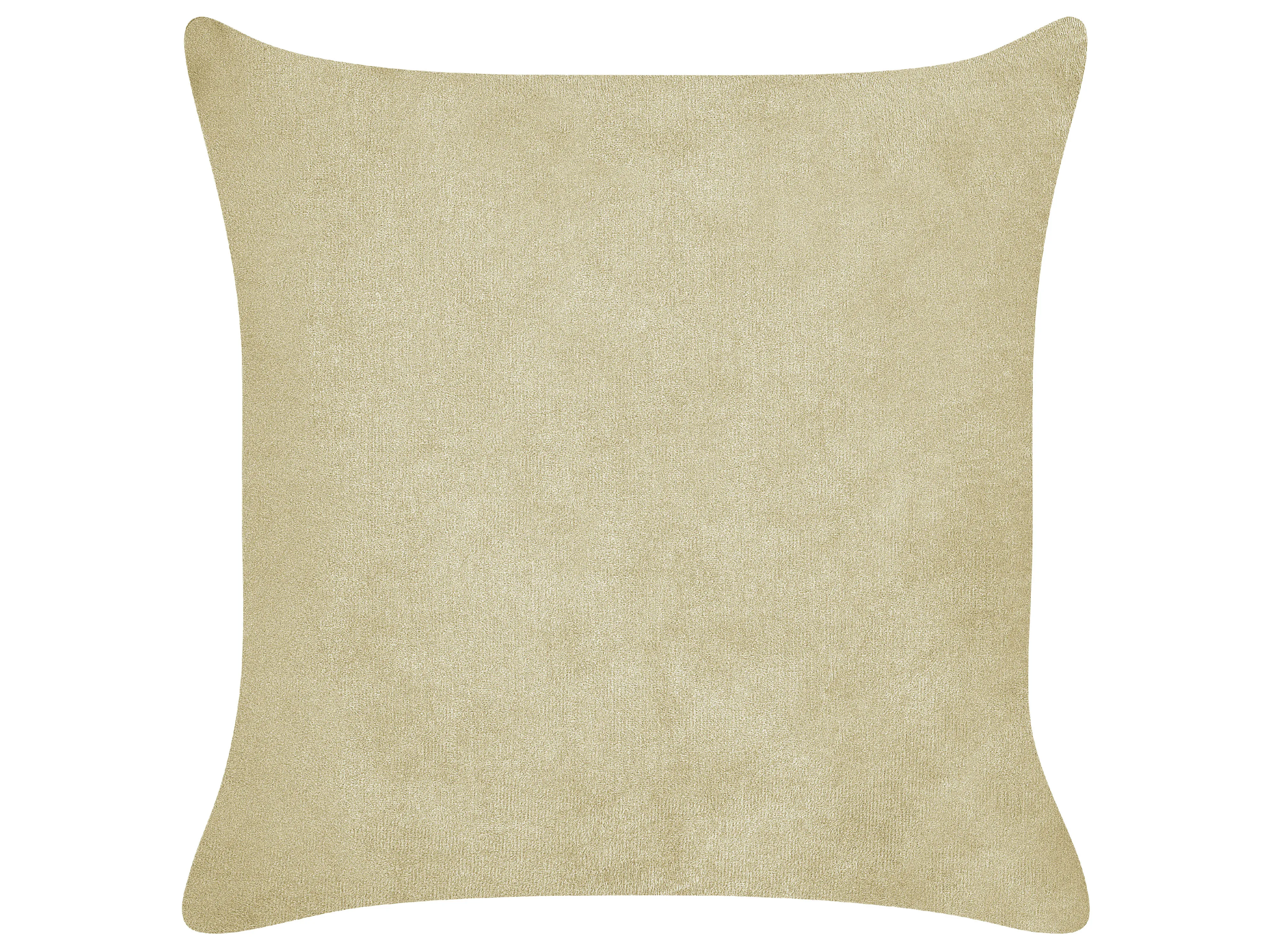 Set van 2 sierkussens MILLET Corduroy 43 x 43 cm Olijfgroen geometrisch patroon