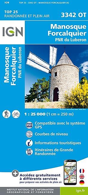 IGN - TOP25 3342OT MANOSQUE 1 25 000