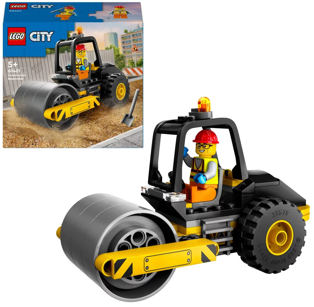 LEGO®CITY 60401 - LE ROULEAU COMPRESSEUR DE CHANTIER