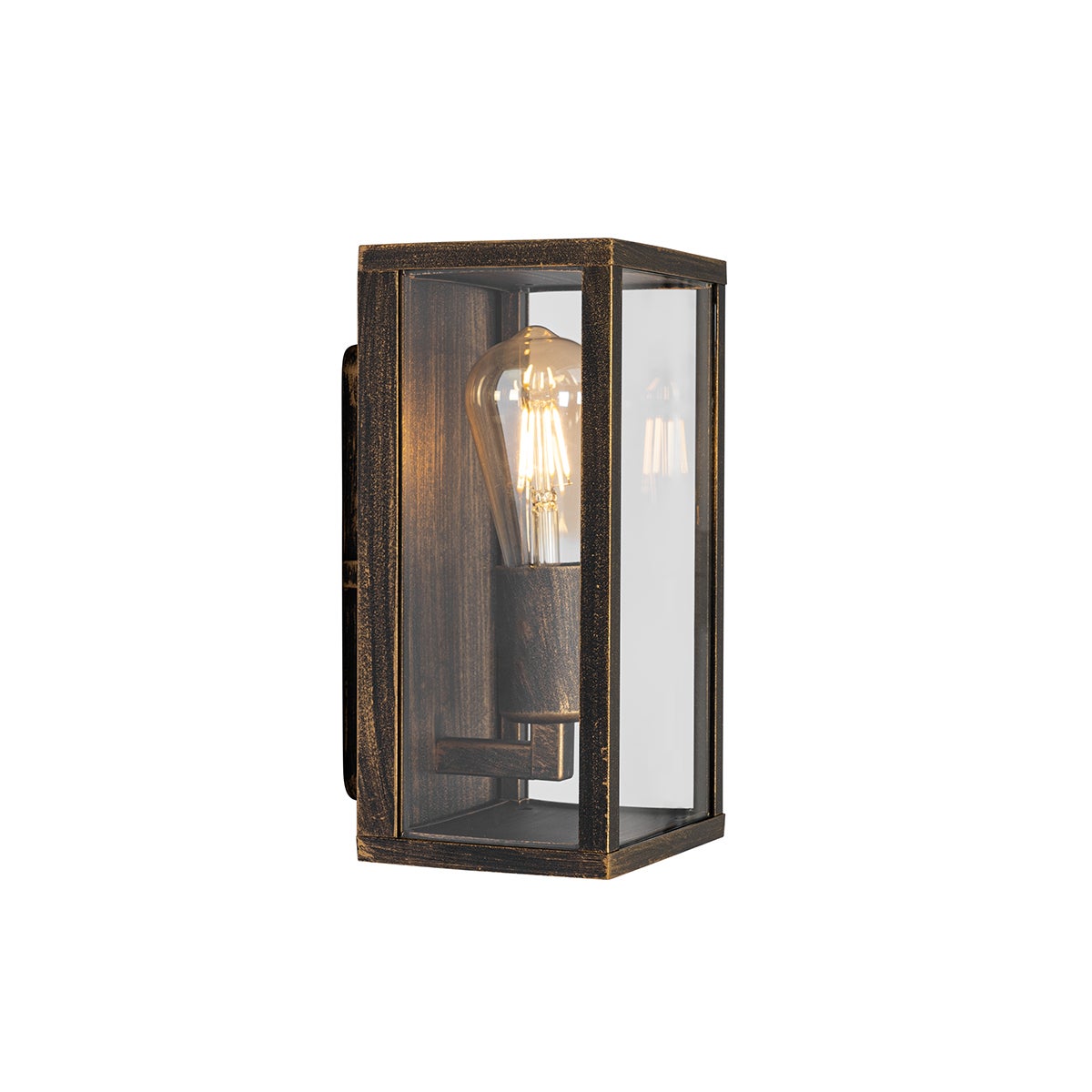 Vintage wandlamp, antiek goud, 26 cm, IP44 - Charlois