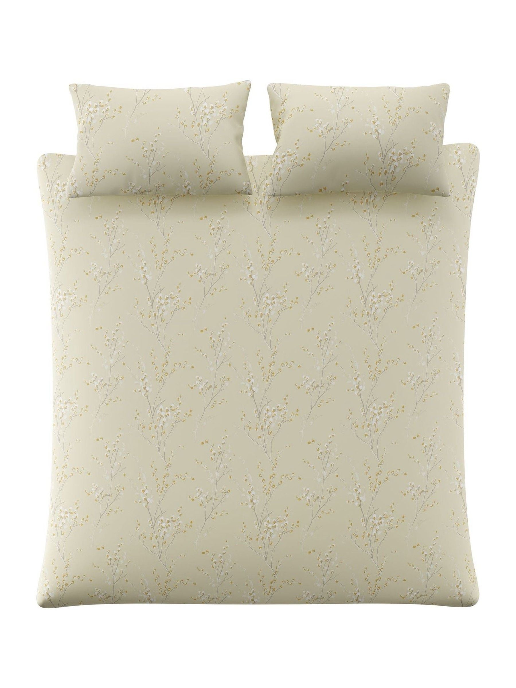 Laura Ashley 100% Cotton Sateen 200 Thread Count Pussy Willow Duvet Cover and Pillowcase Set