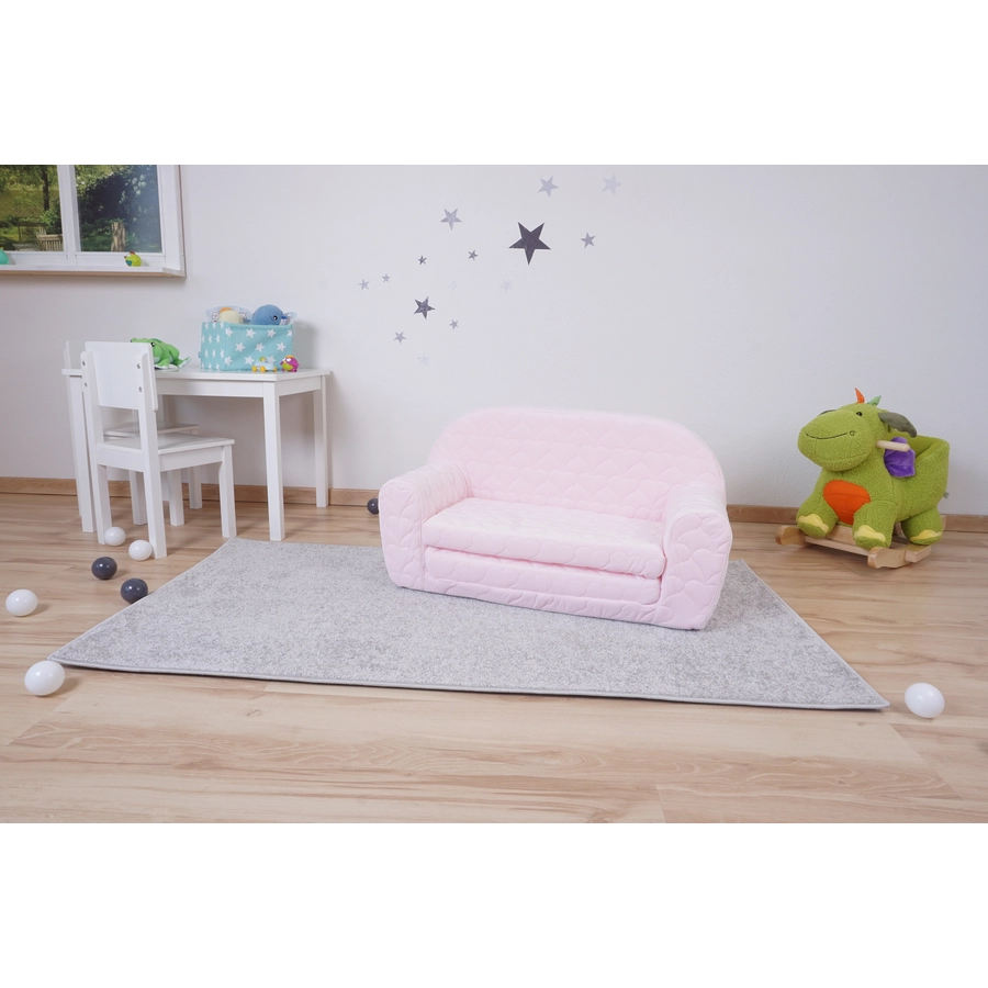 knorr toys® Kindersofa Cosy heart rose rosa