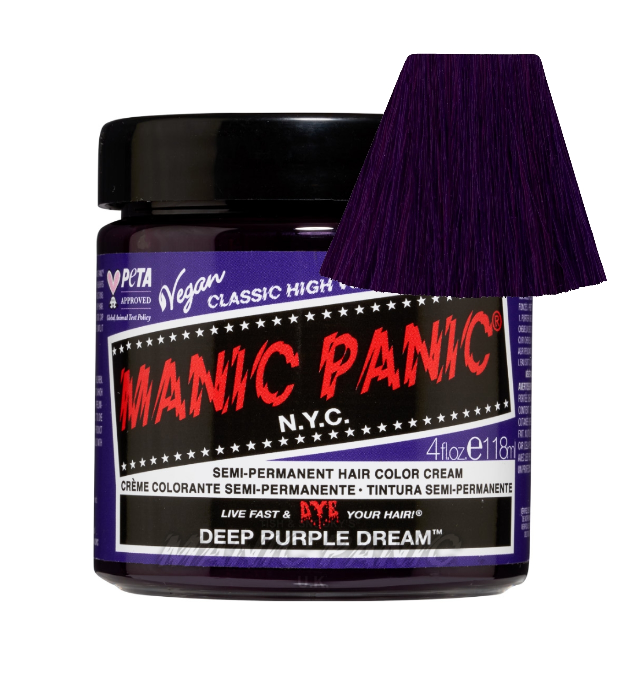 Manic Panic - Cor de cabelo fantasia semipermanente Classic - Deep Purple Dream