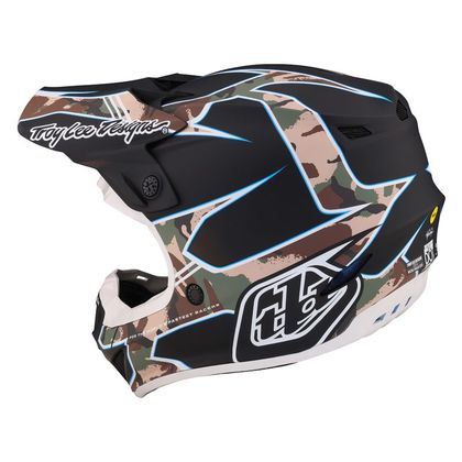 Casque cross TroyLee design SE4 POLYACRYLITE MATRIX MIPS 2024 - Vert / Noir