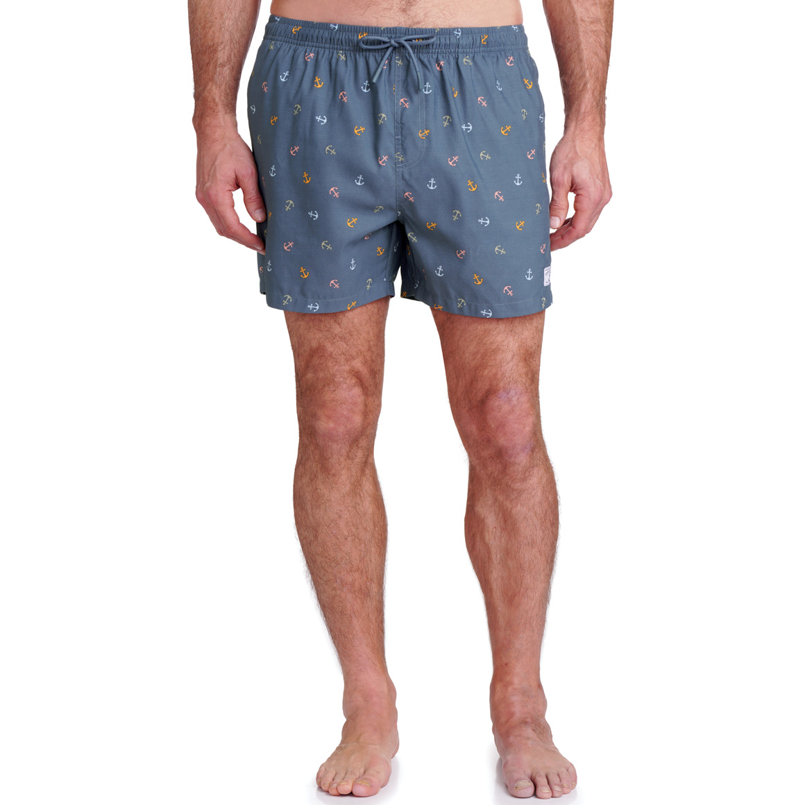 VanVaan Herren Badeshorts mit Anker-Motiven blau