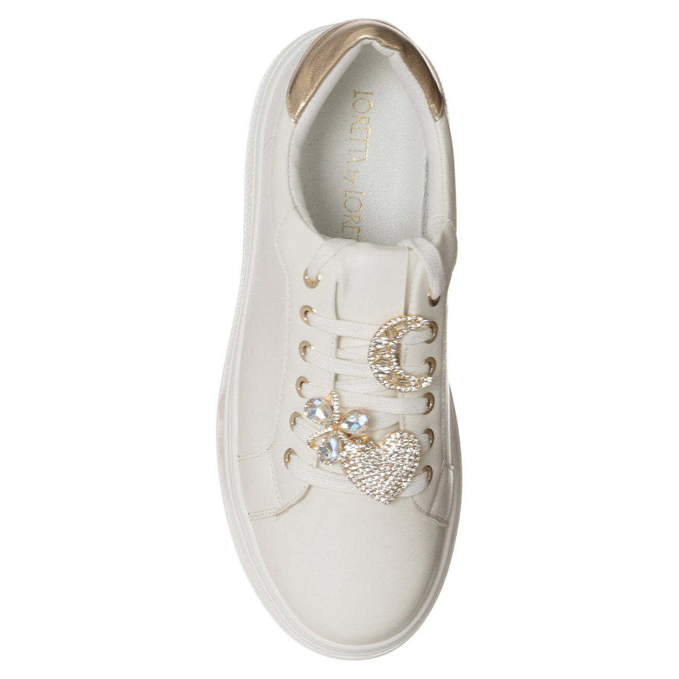 Loretta by Loretta Sneakers Laure blanc/doré