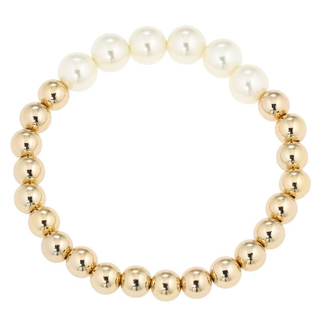 Armband, Muschelkernperlen, flexibel