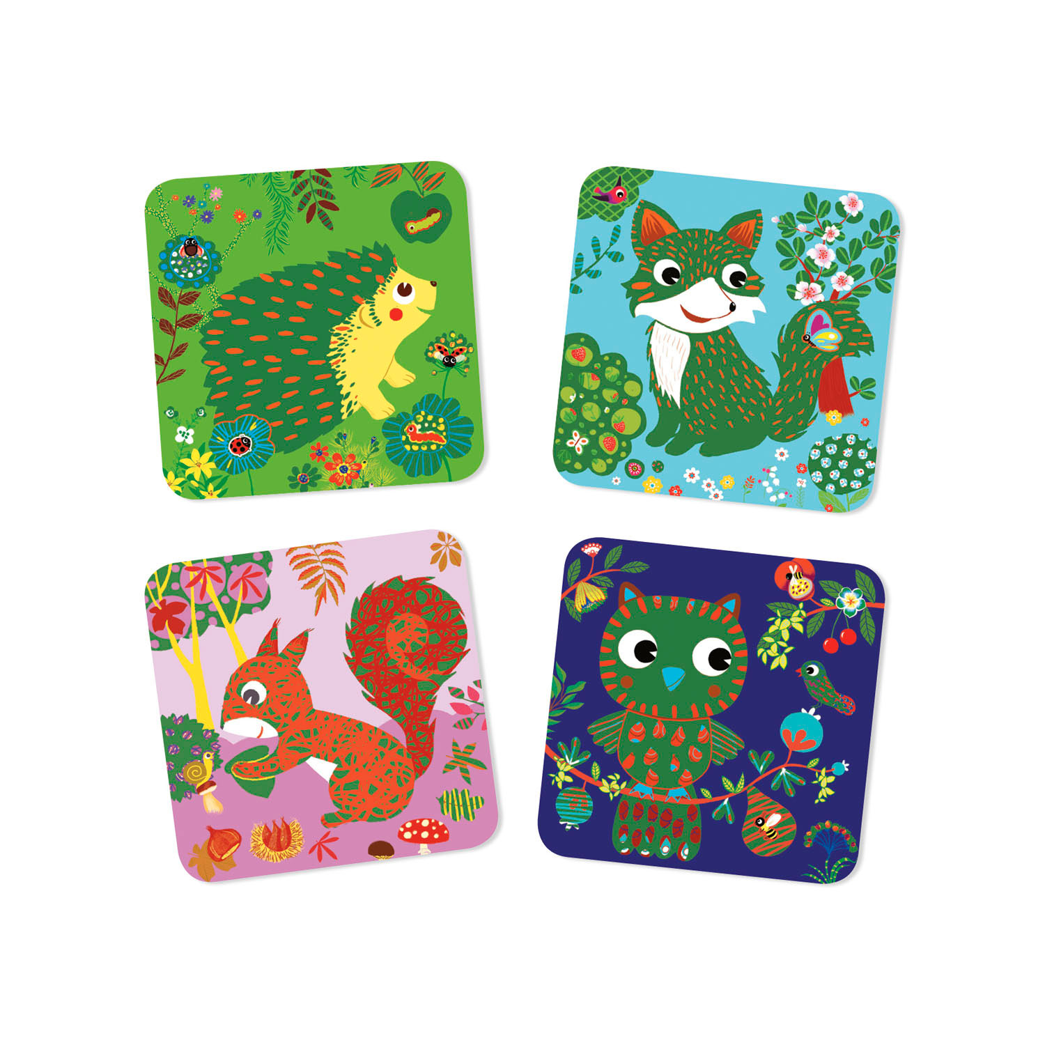 Djeco Kraskaarten - Kleine Dieren