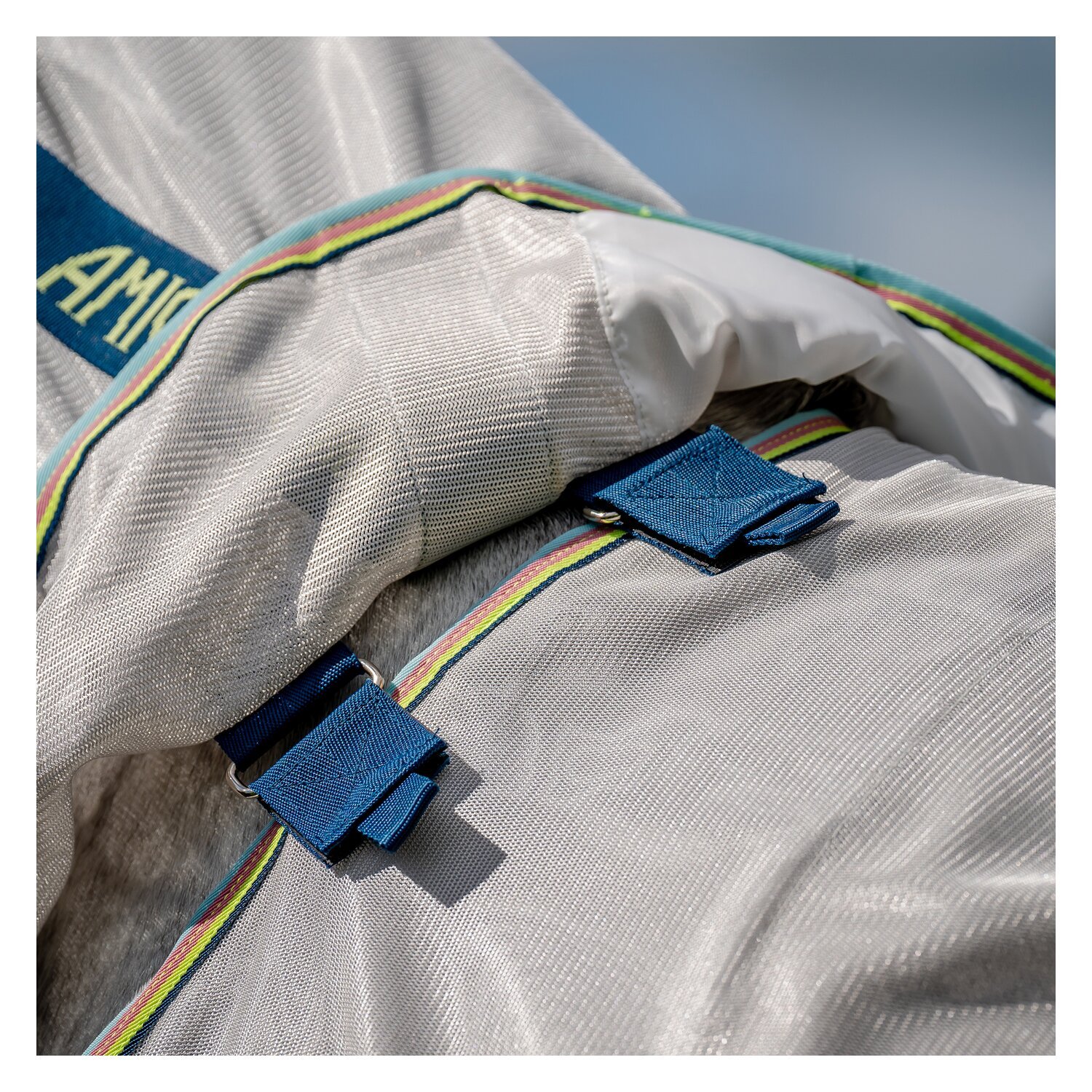 HORSEWARE Fliegendecke AMIGO Bug Rug  - lunar/rock/navy/lime