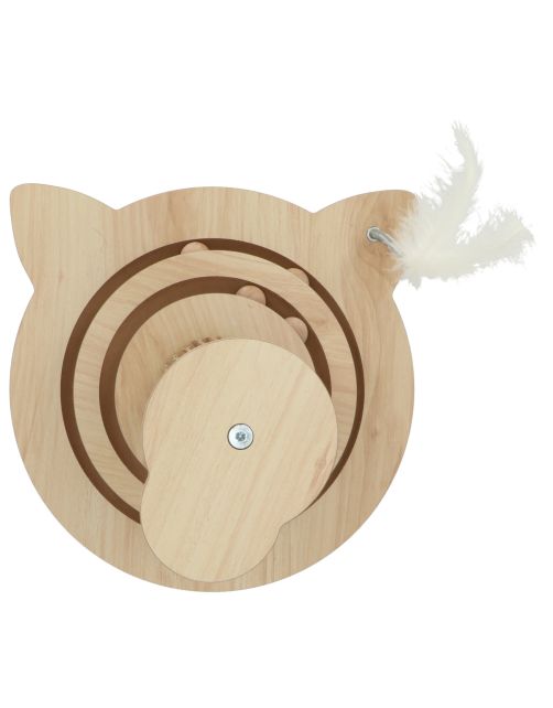 Adori Houten Kattenspel Mika - Kattenspeelgoed - 32x32x49 cm Houtkleur
