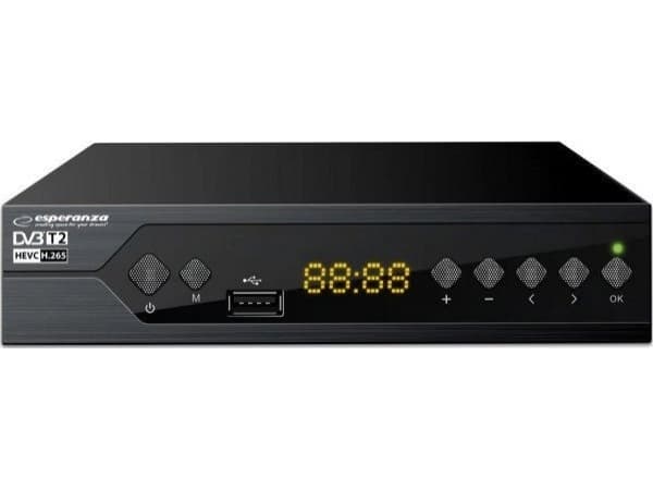 EV107P Esperanza digital mottaker dvb-t2 h.265/hevc ev107p