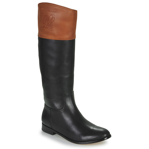 Lauren Ralph Lauren - JUSTINE-BOOTS-TALL BOOT Negro / Cognac