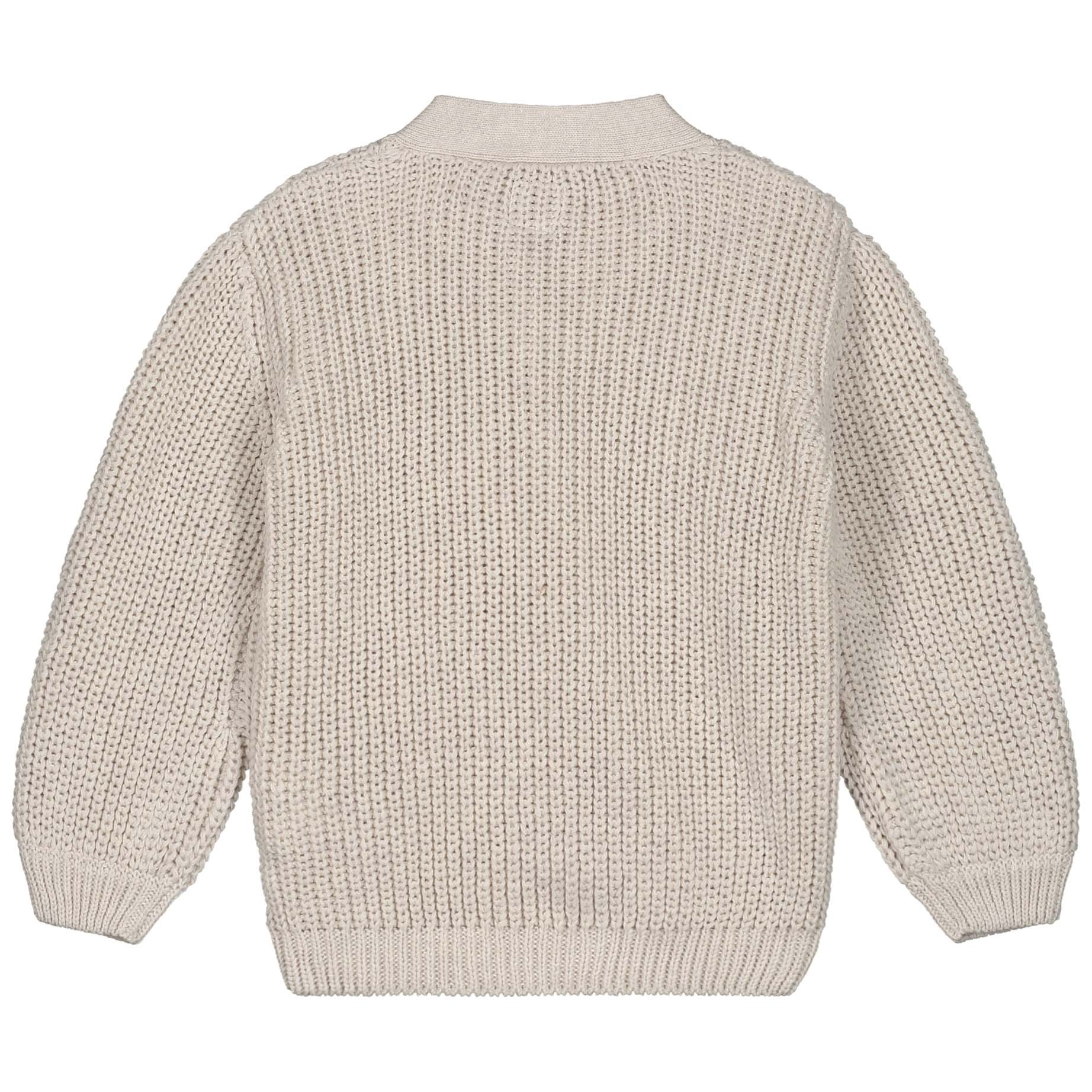 Sweet Petit peuter vest Sammy lange mouwen effen beige
