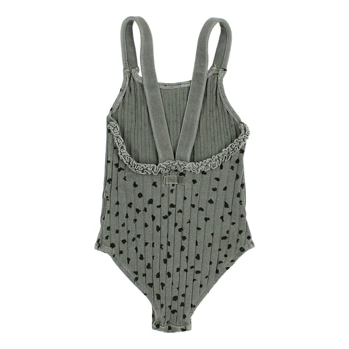 Búho Maillot de Bain 1 Pièce Coton Bio Animal | Vert kaki